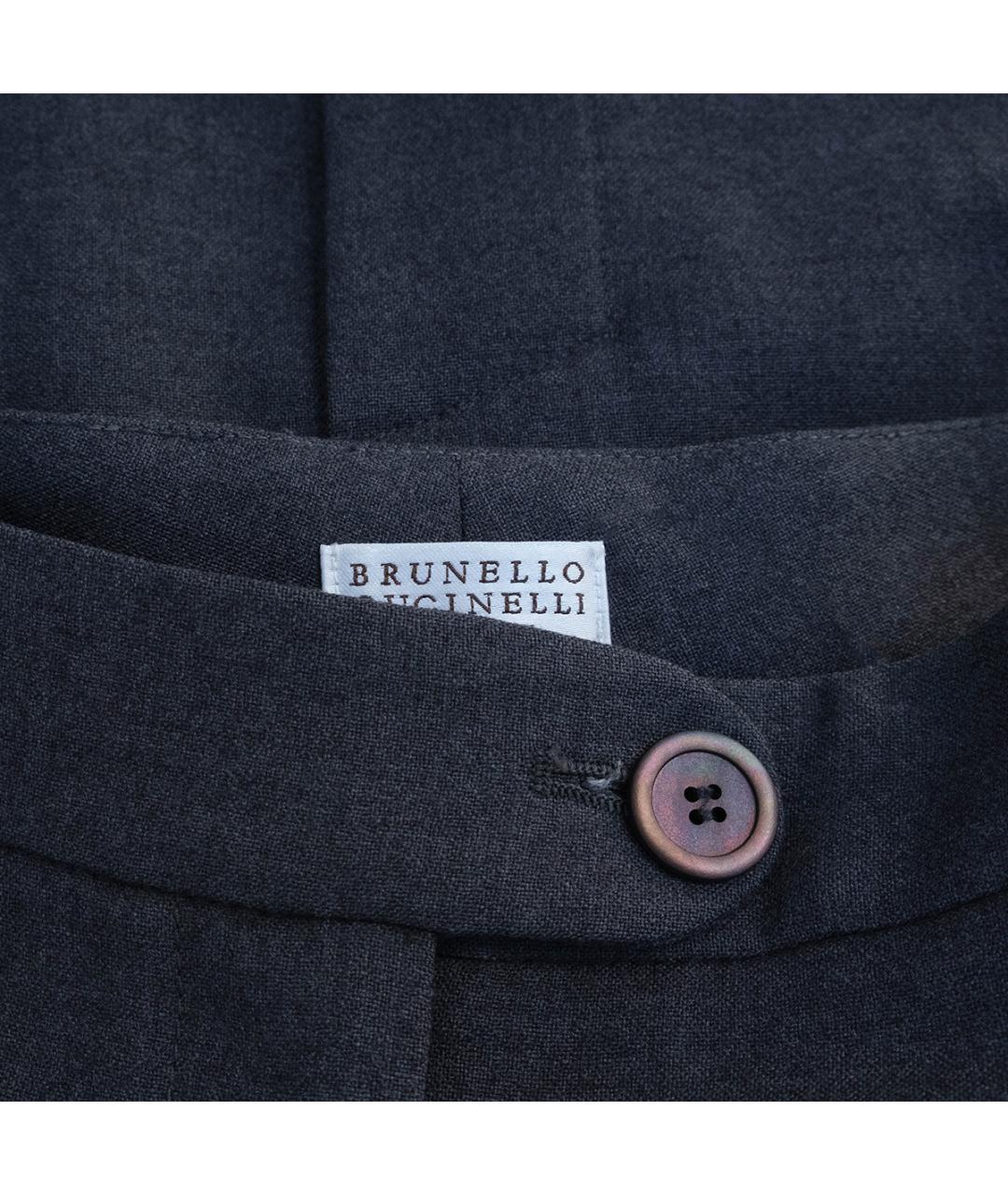 BRUNELLO CUCINELLI Серый шерстяной костюм с юбками, фото 9