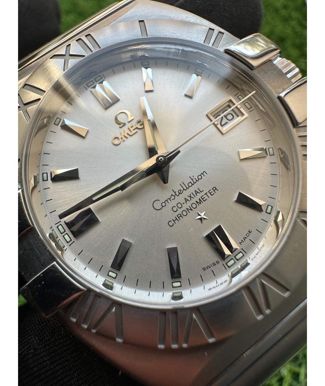 OMEGA Серебряные металлические часы, фото 6