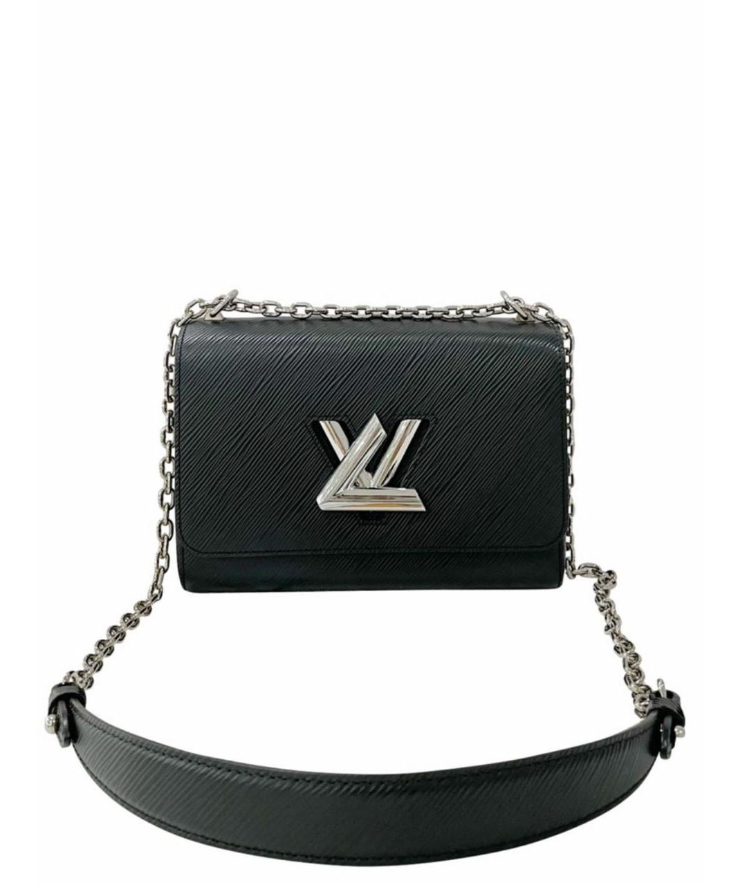 LOUIS VUITTON Черная кожаная сумка через плечо, фото 1
