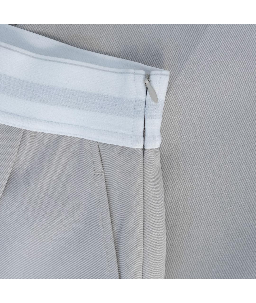 ALEXANDER WANG Бежевые шерстяные прямые брюки, фото 5