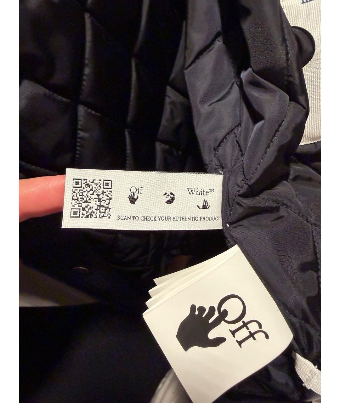 OFF-WHITE Темно-синяя хлопковая куртка, фото 8