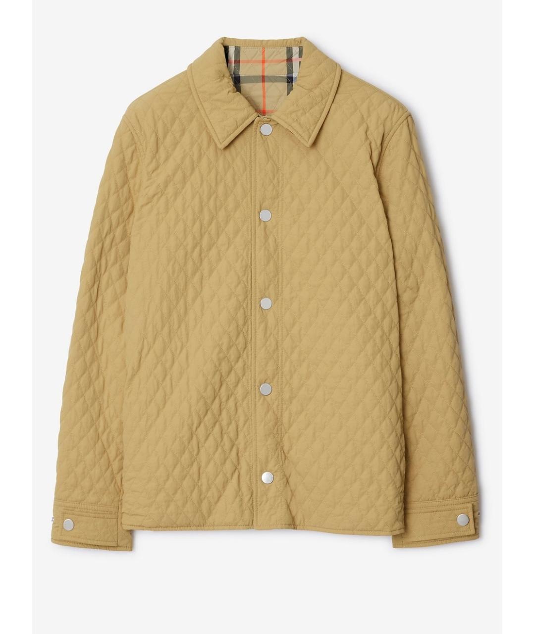 BURBERRY Бежевая полиамидовая куртка, фото 7