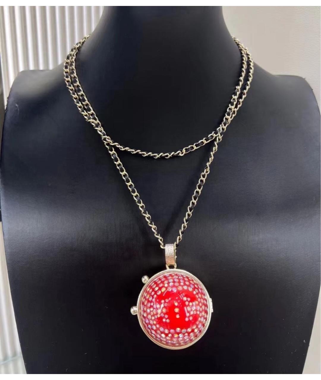 CHANEL Золотая металлическая подвеска, фото 5