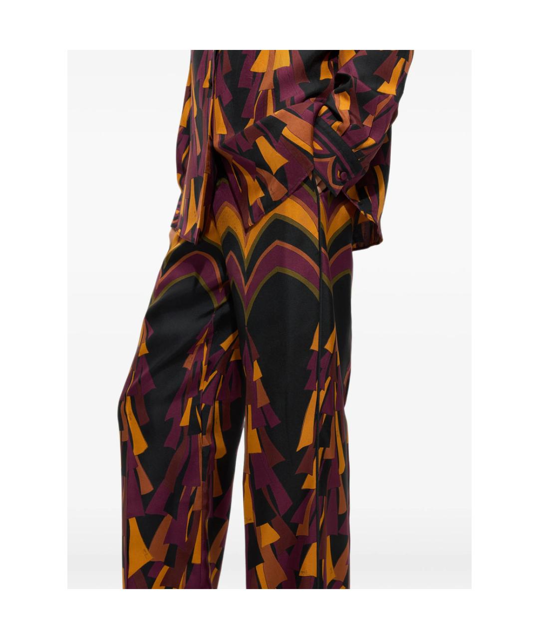 PUCCI Мульти шелковые прямые брюки, фото 2