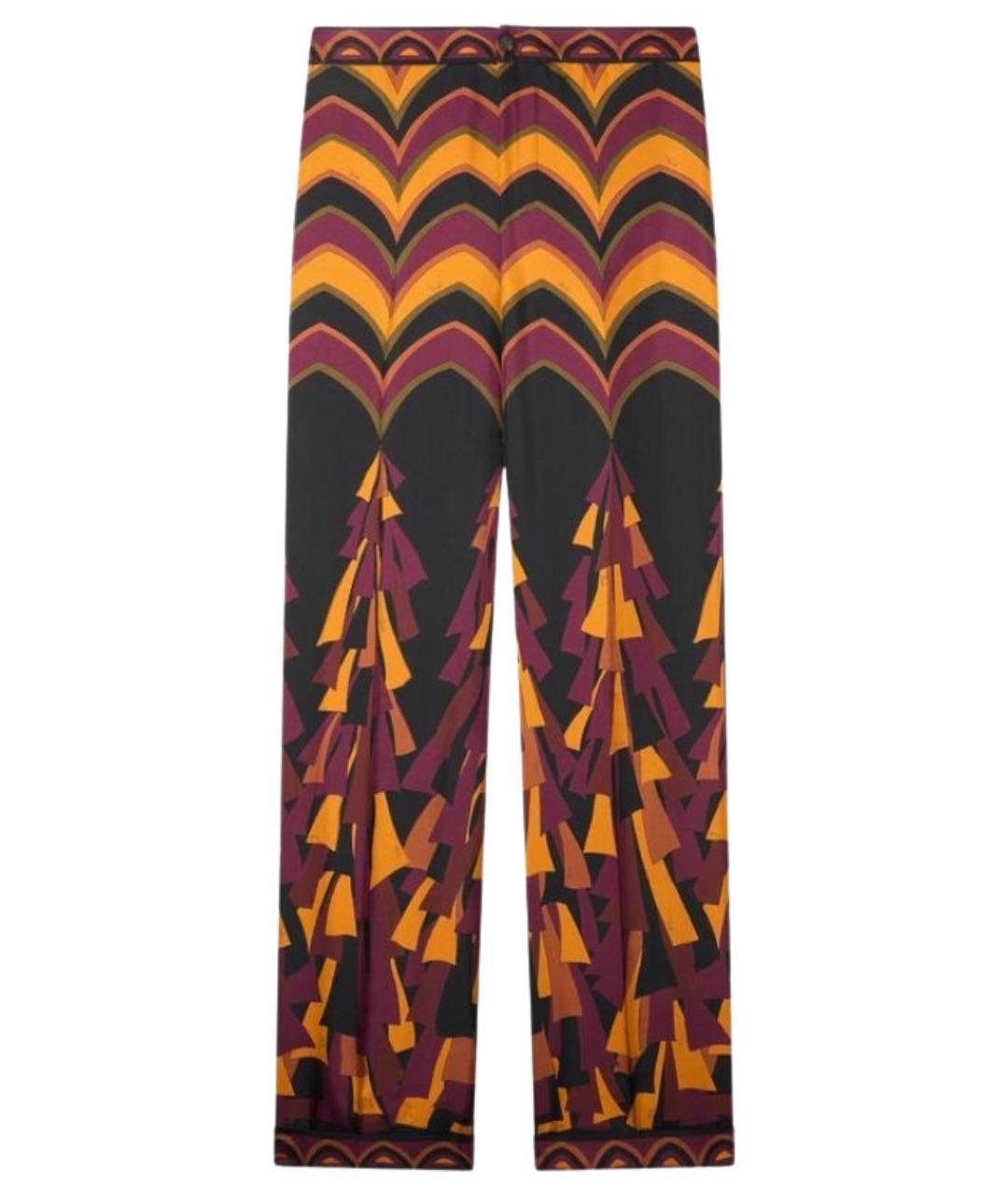 PUCCI Мульти шелковые прямые брюки, фото 1