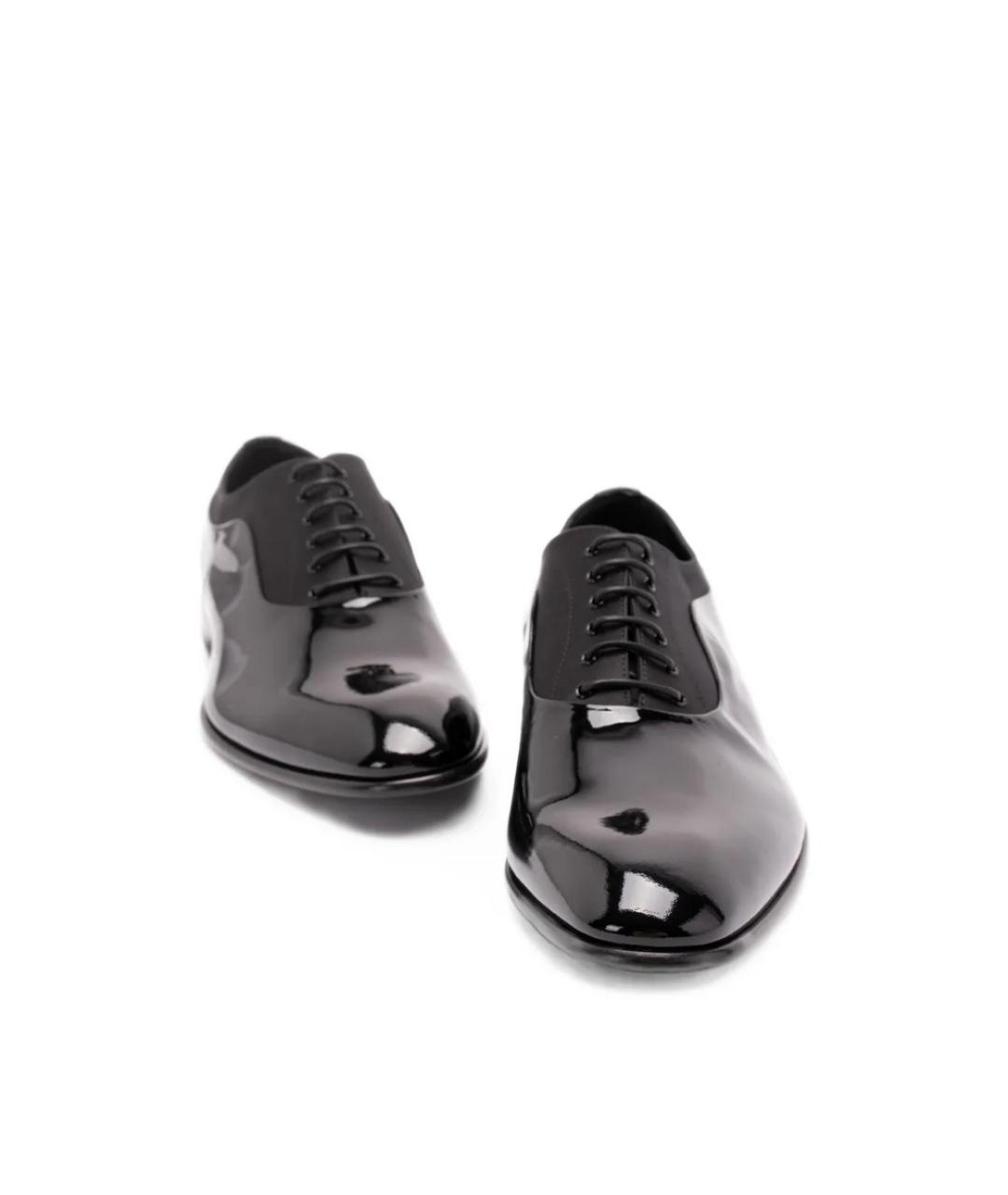 DOLCE&GABBANA Черные кожаные туфли, фото 2