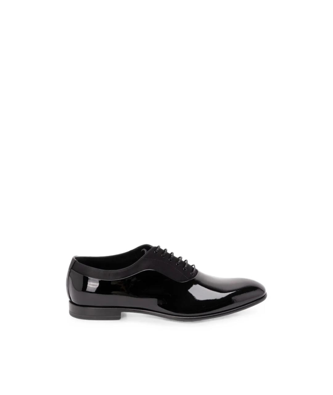DOLCE&GABBANA Черные кожаные туфли, фото 1