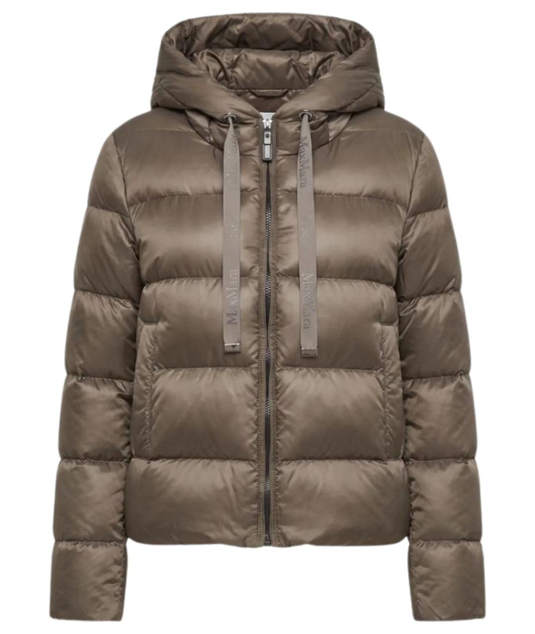 MAX MARA Коричневая полиэстеровая куртка, фото 1