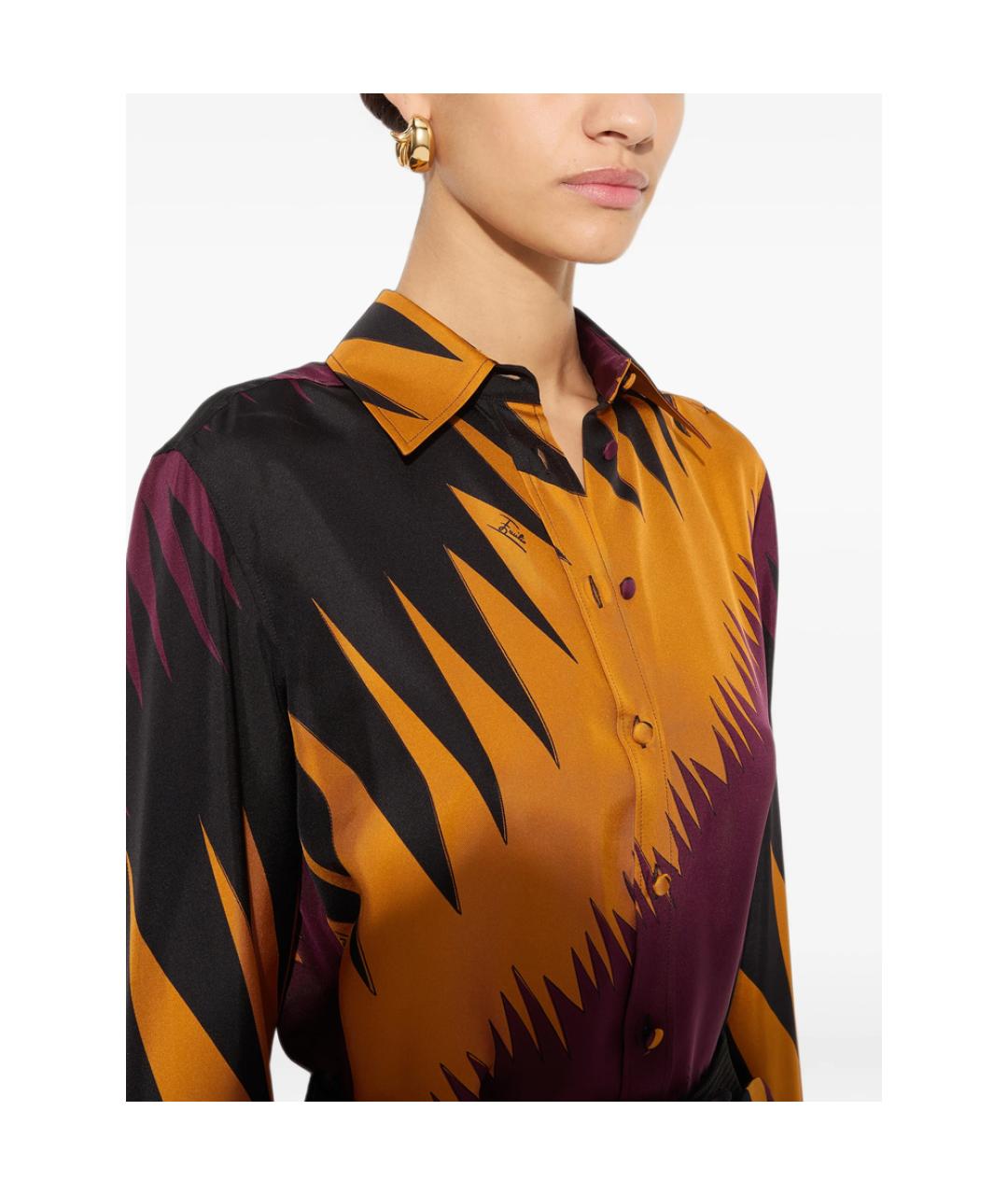 PUCCI Черная шелковая рубашка, фото 3