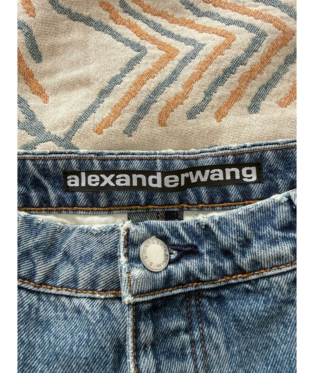 ALEXANDER WANG Синяя деним юбка мини, фото 3