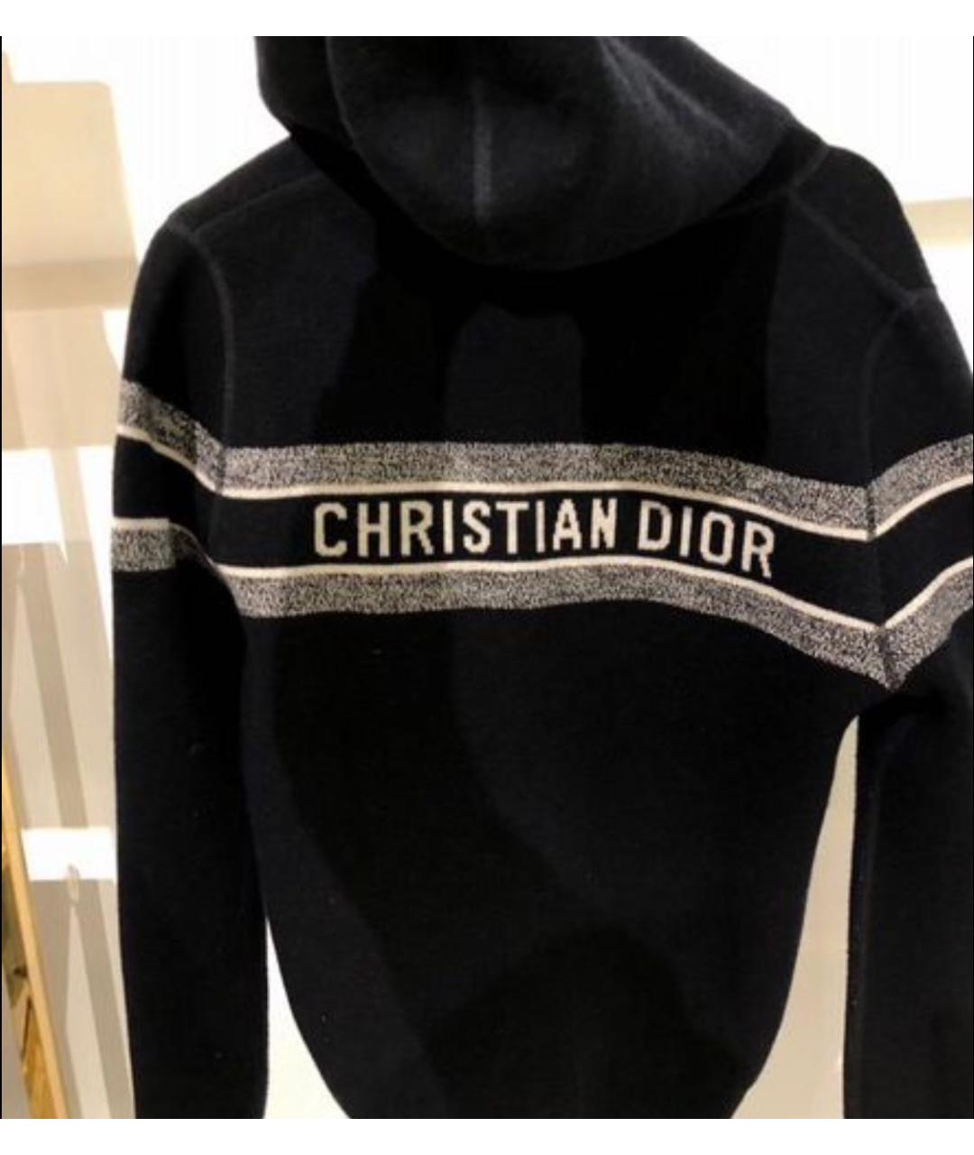 CHRISTIAN DIOR Темно-синий шерстяной кардиган, фото 8