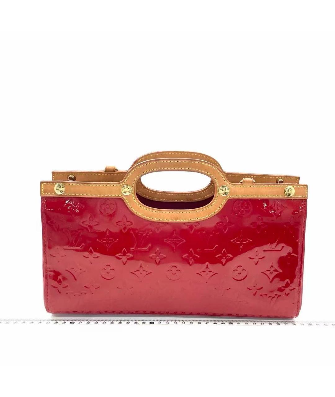 LOUIS VUITTON Красная кожаная сумка через плечо, фото 3
