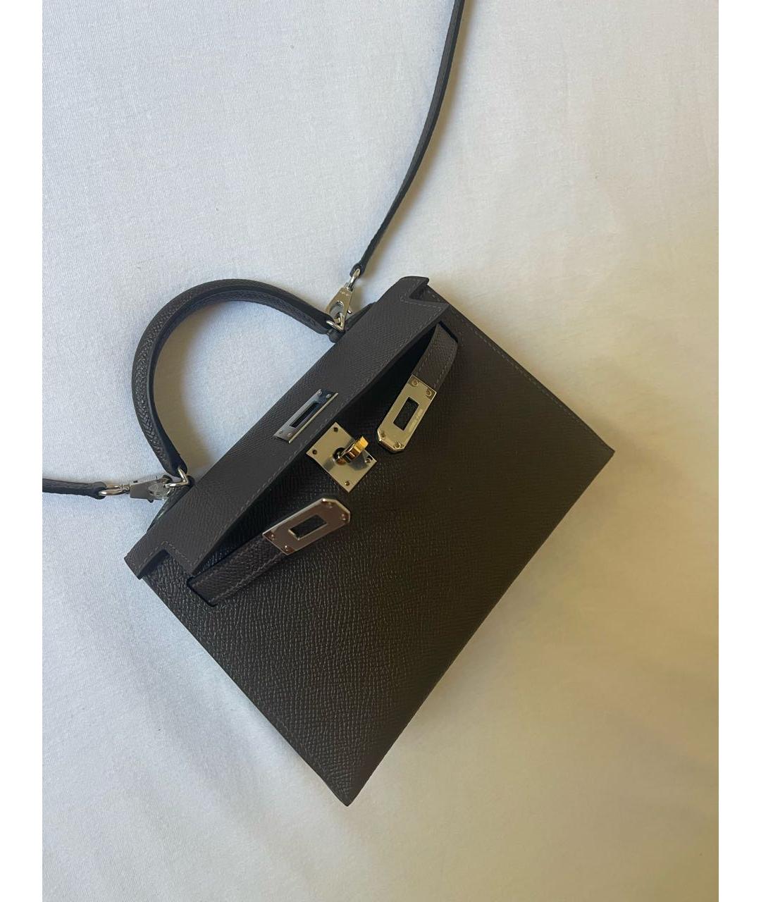 HERMES Коричневая кожаная сумка через плечо, фото 2