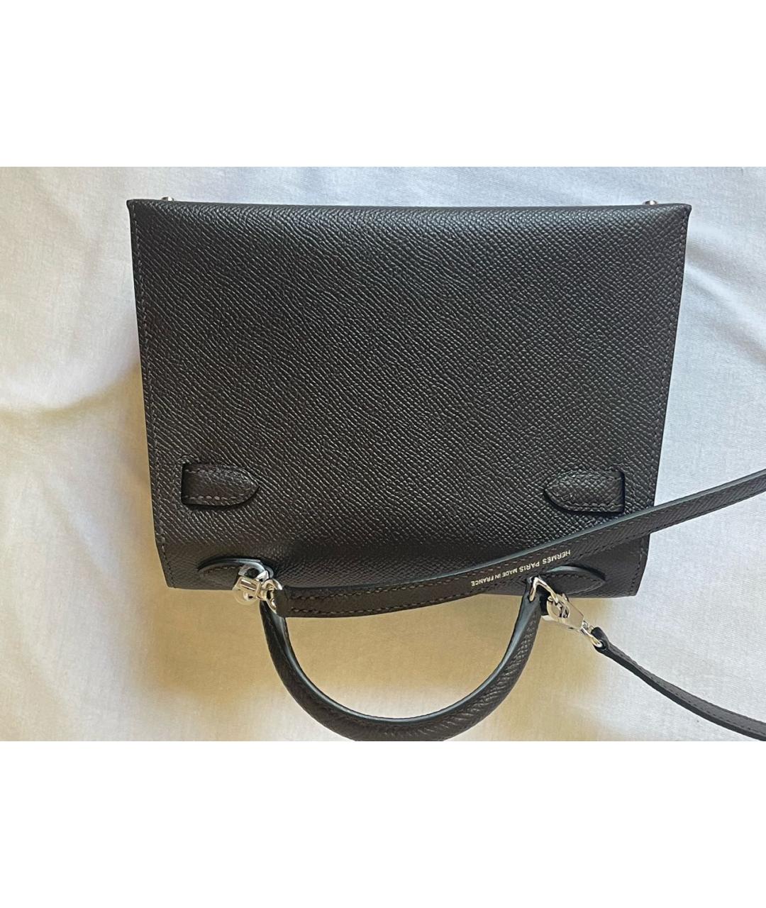 HERMES Коричневая кожаная сумка через плечо, фото 3