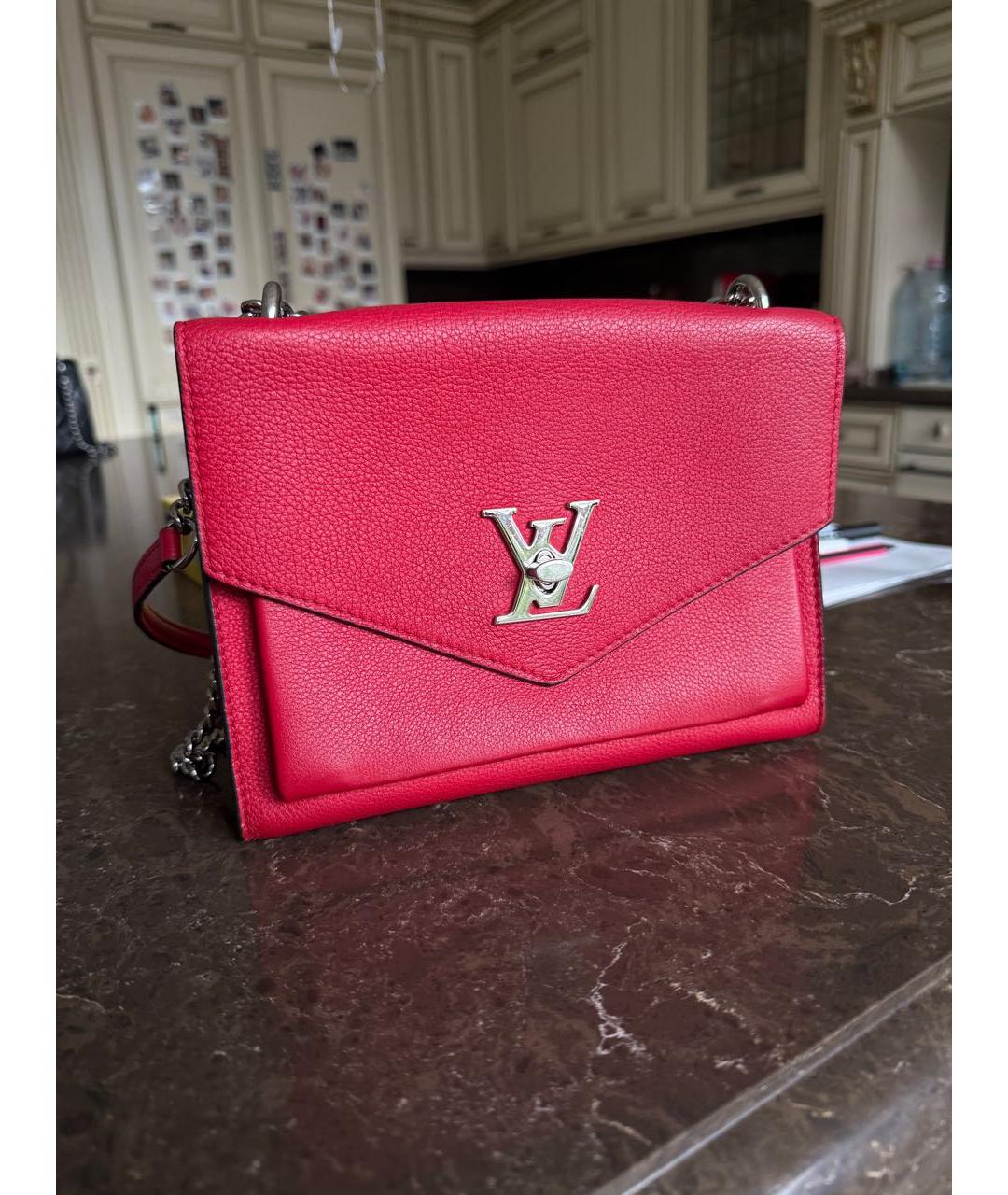 LOUIS VUITTON Красная кожаная сумка через плечо, фото 2