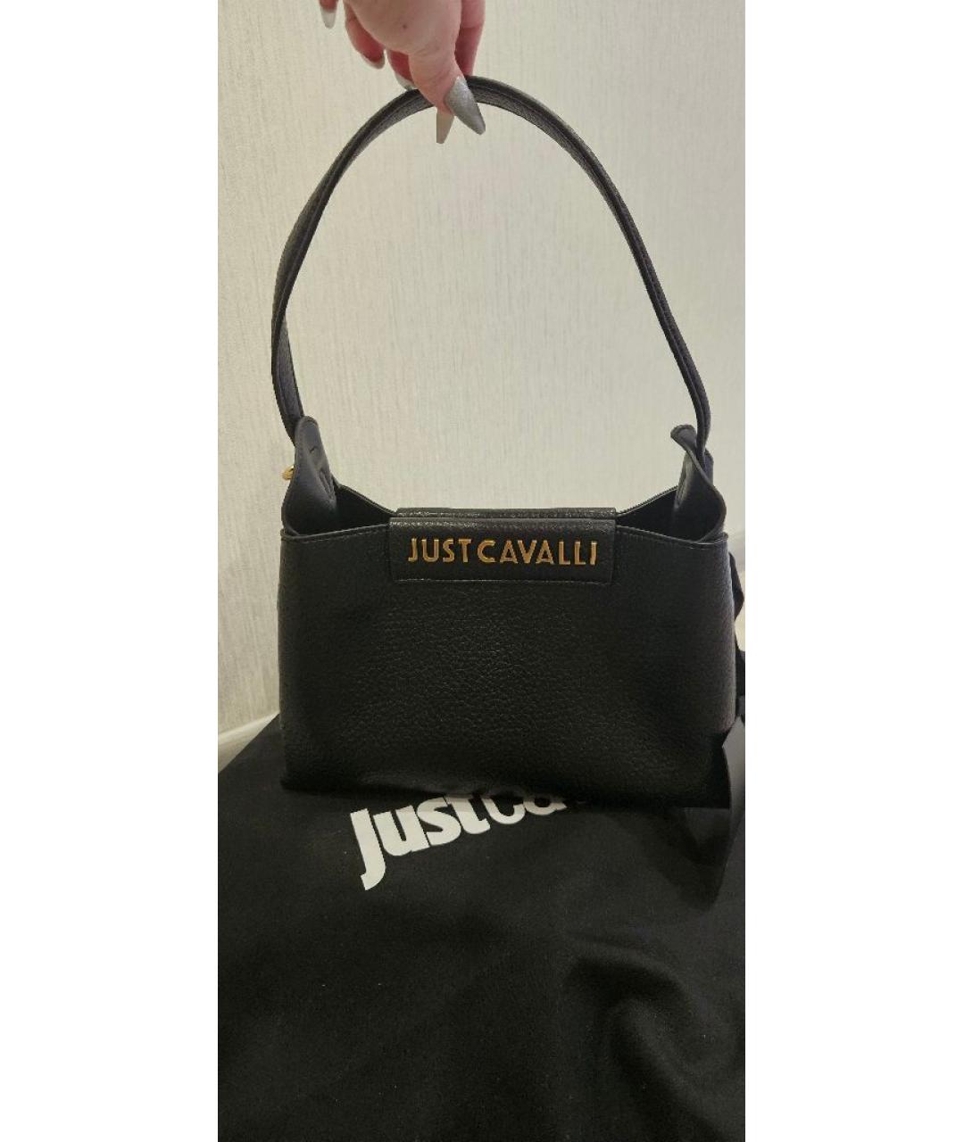 JUST CAVALLI Черная сумка через плечо из искусственной кожи, фото 10