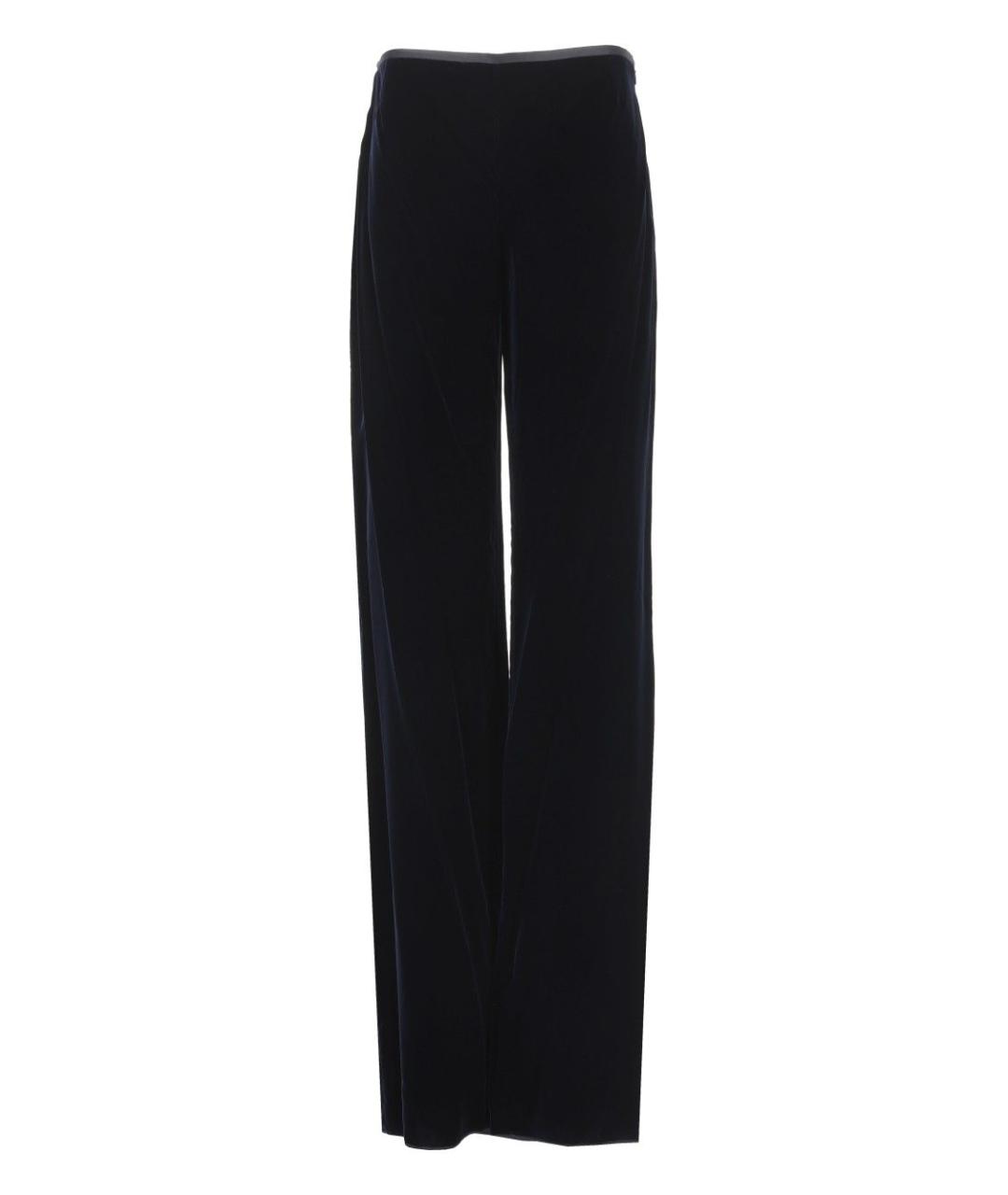 EMPORIO ARMANI Синие вискозные прямые брюки, фото 1