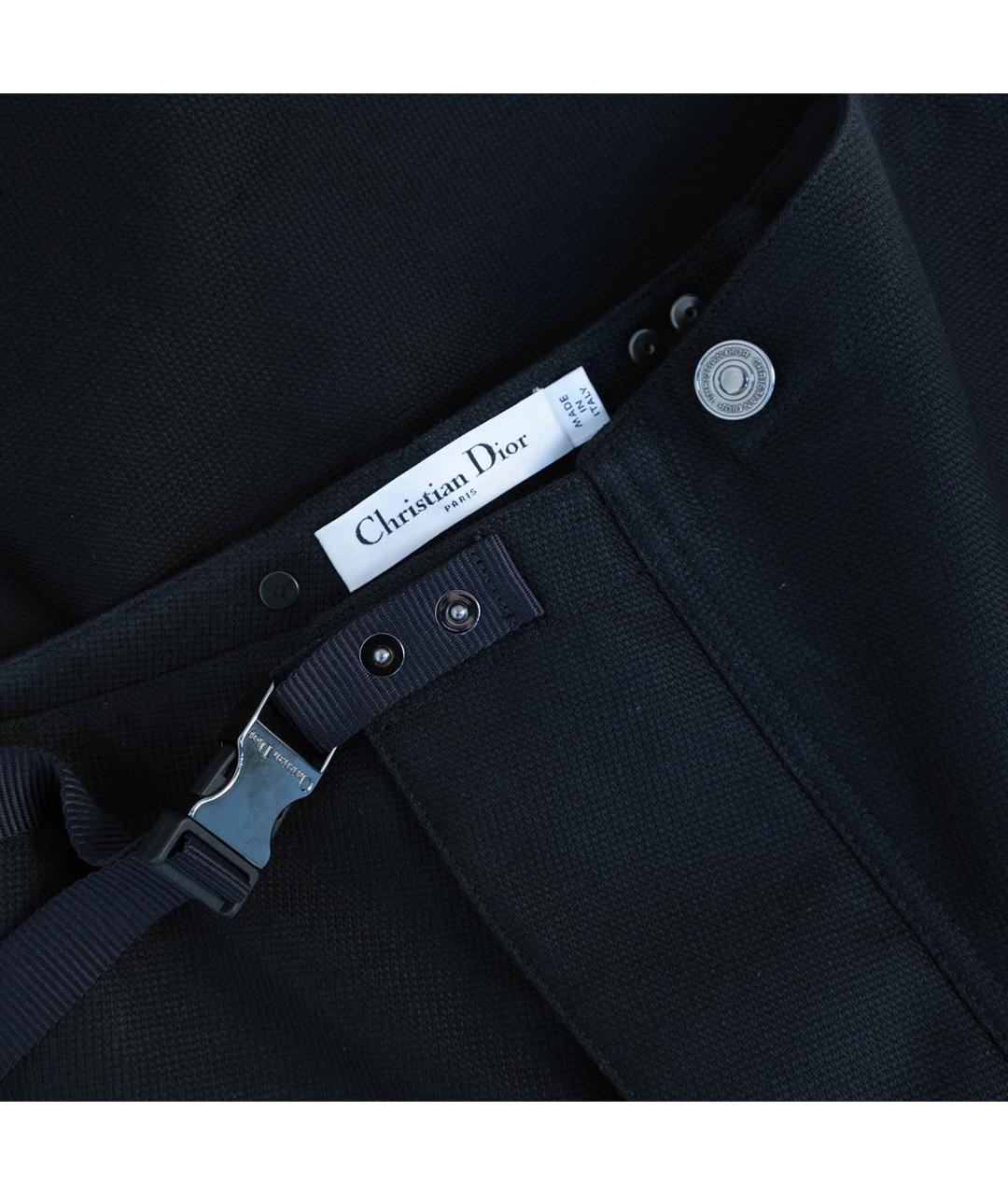 CHRISTIAN DIOR Черные шерстяные брюки широкие, фото 3
