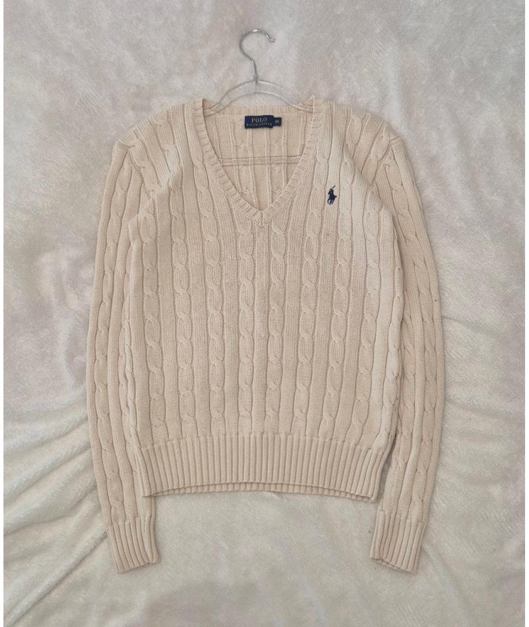 POLO RALPH LAUREN Бежевый хлопковый джемпер / свитер, фото 10
