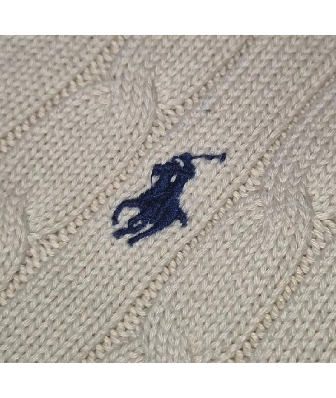 POLO RALPH LAUREN Бежевый хлопковый джемпер / свитер, фото 4