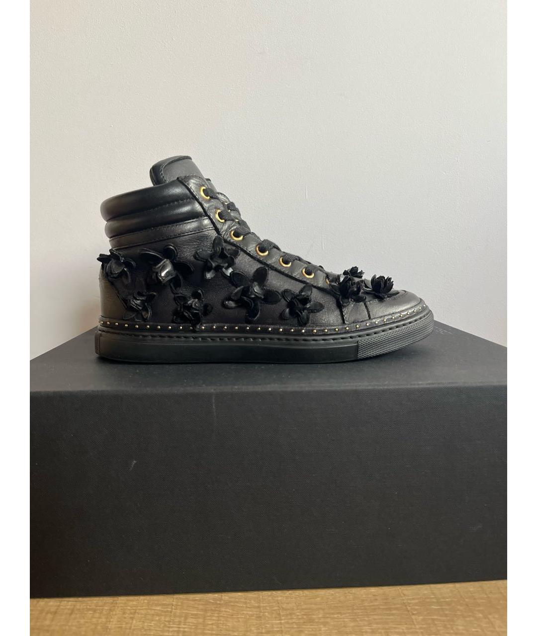 DSQUARED2 Черные кожаные кроссовки, фото 9