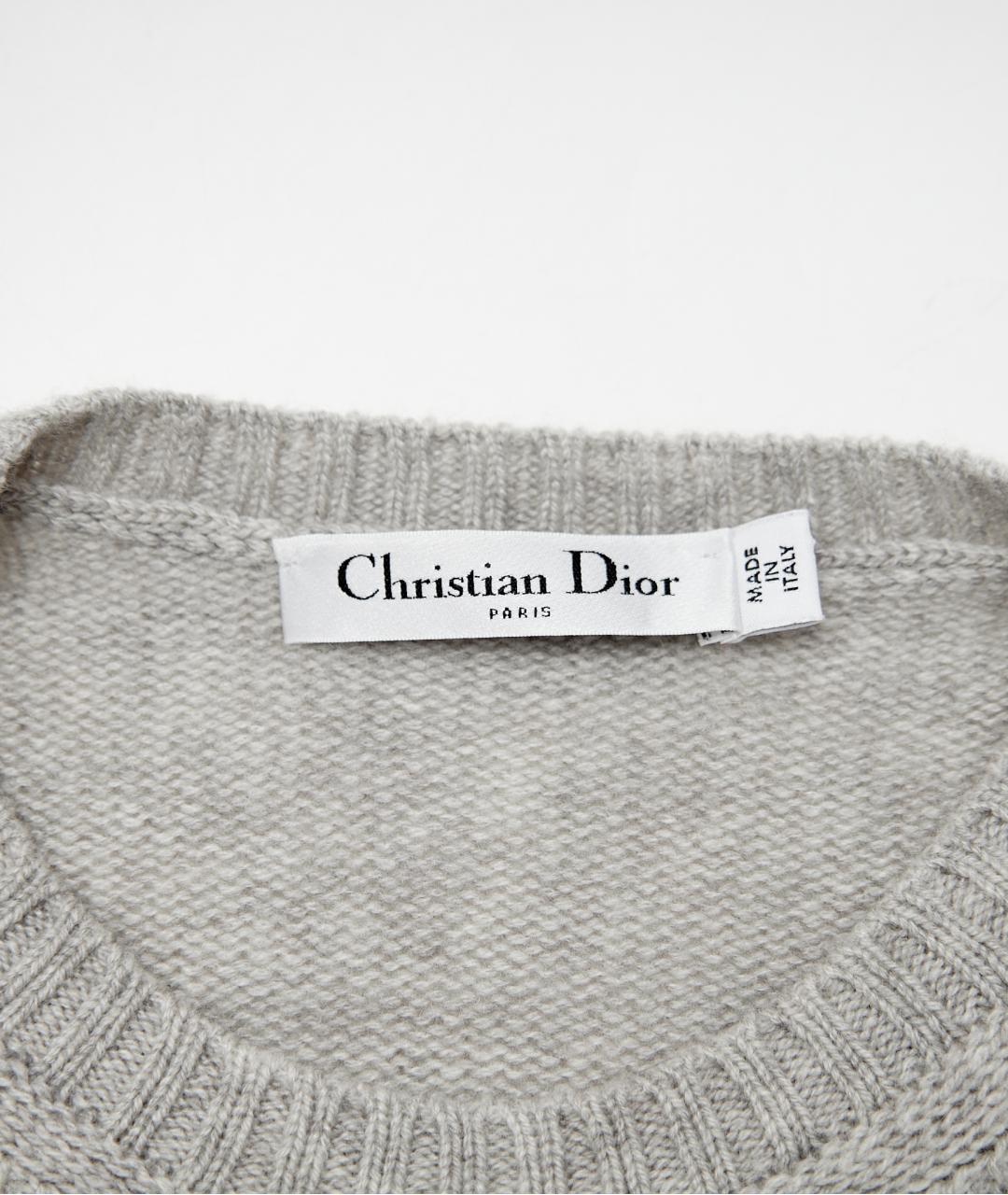 CHRISTIAN DIOR Серый кашемировый джемпер / свитер, фото 5