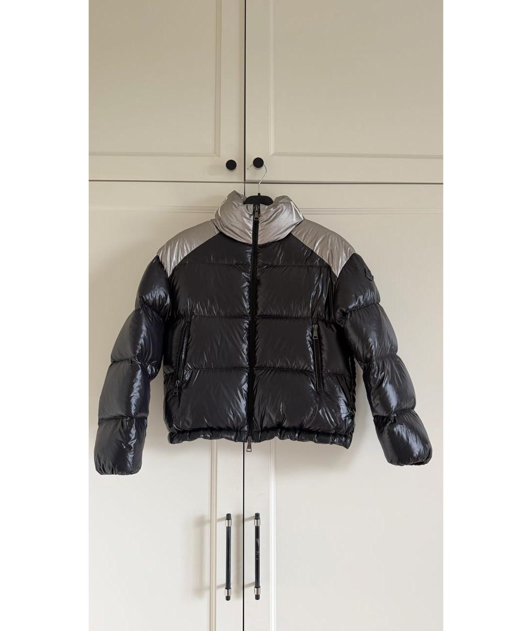 MONCLER Черный нейлоновый пуховик, фото 9