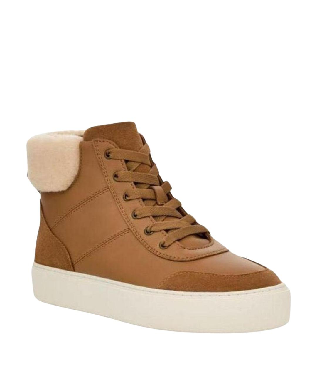 UGG Коричневые кожаные кеды, фото 1
