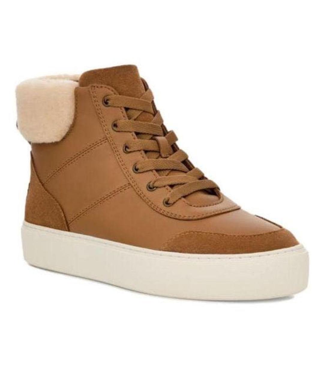 UGG Коричневые кожаные кеды, фото 6