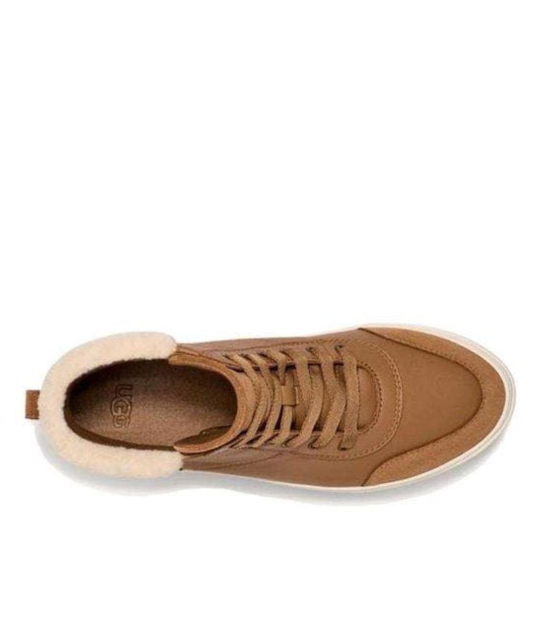 UGG Коричневые кожаные кеды, фото 3