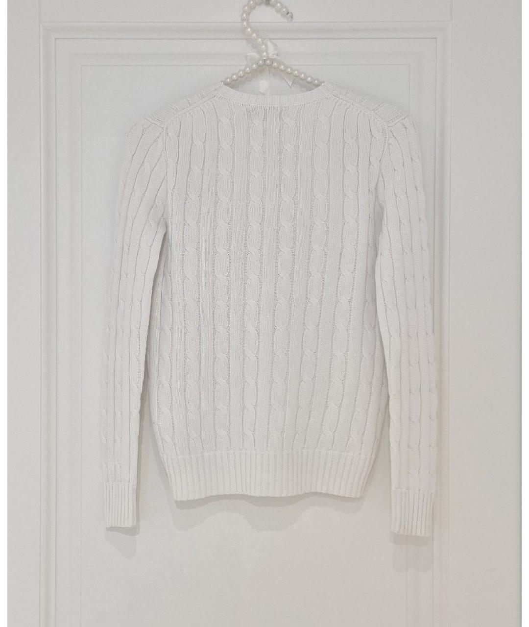POLO RALPH LAUREN Белый хлопковый джемпер / свитер, фото 2