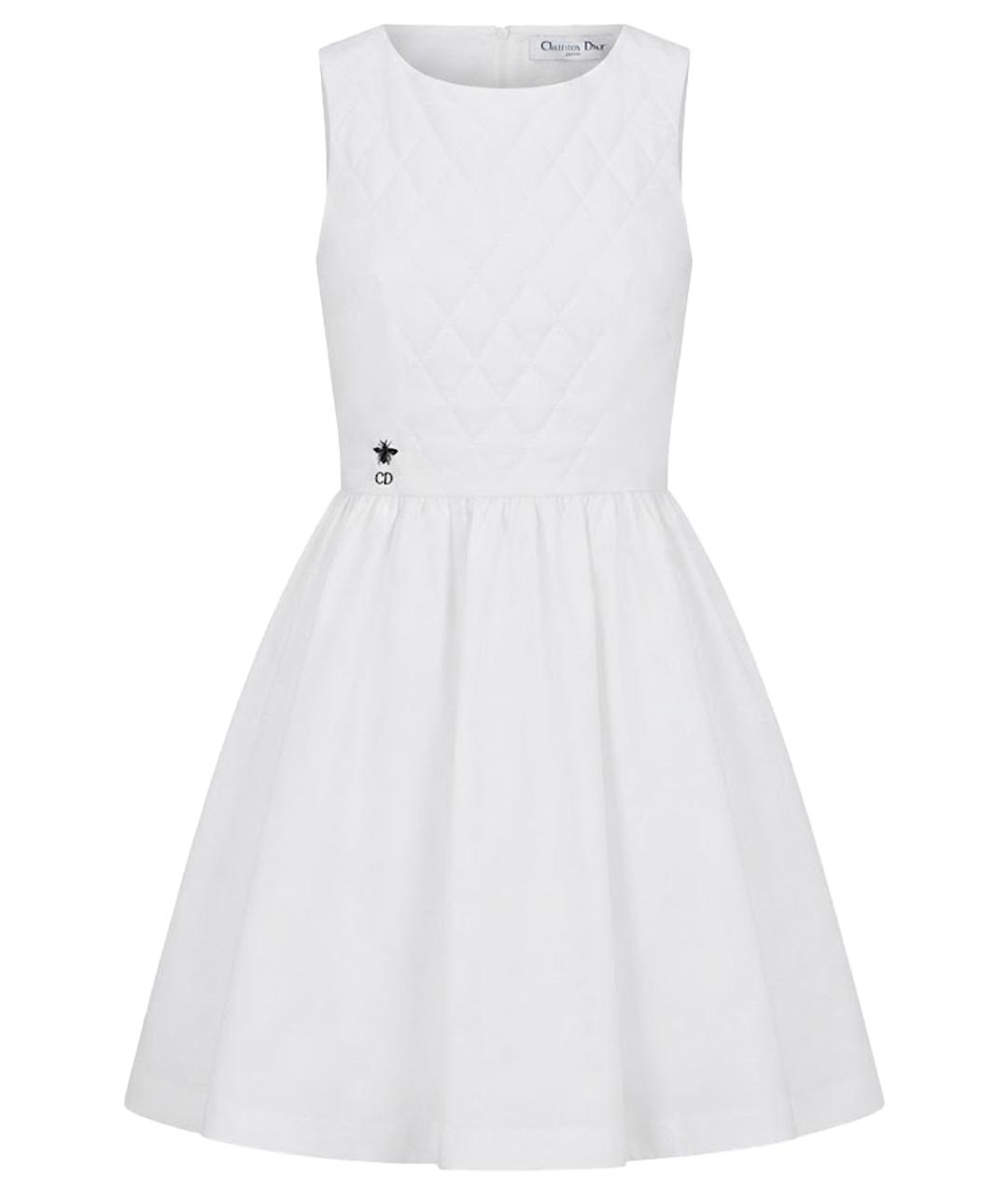 CHRISTIAN DIOR Белое хлопковое повседневное платье, фото 1