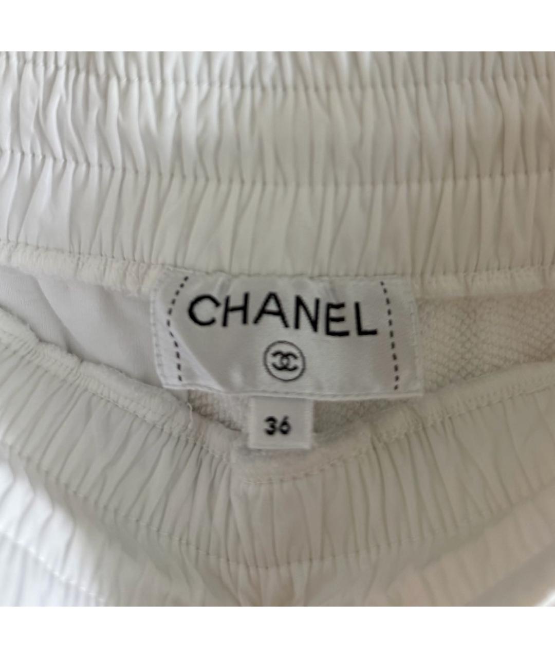 CHANEL Белые хлопковые спортивные брюки и шорты, фото 4