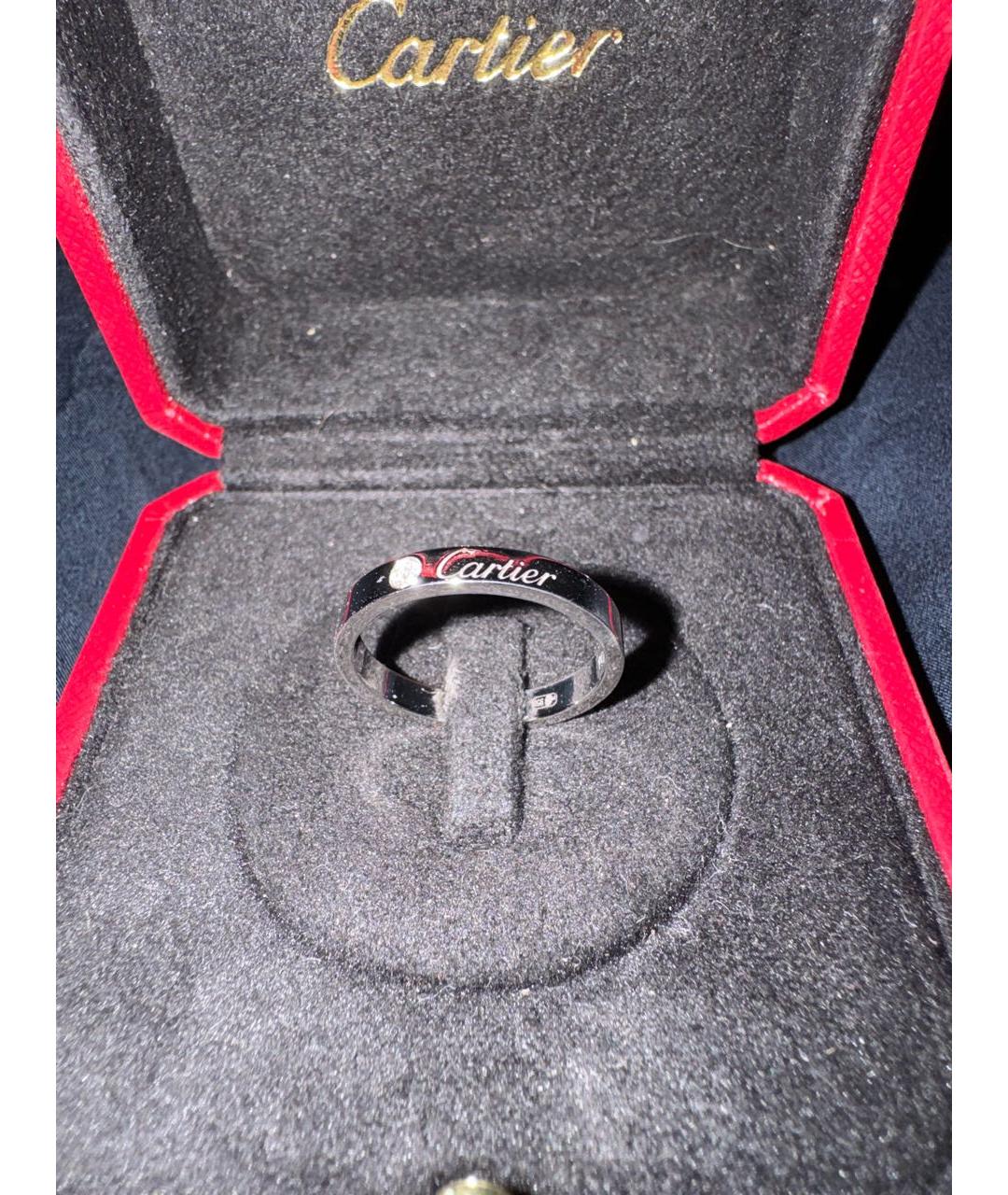 CARTIER Белое платиновое кольцо, фото 2