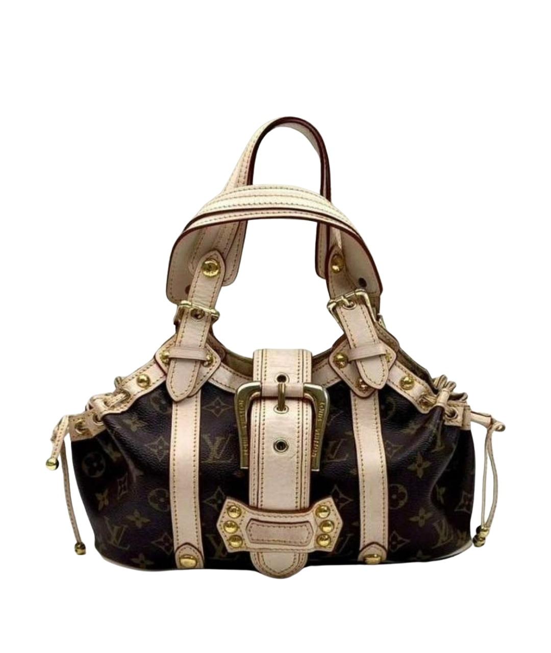 LOUIS VUITTON Коричневая сумка с короткими ручками из канвы, фото 1
