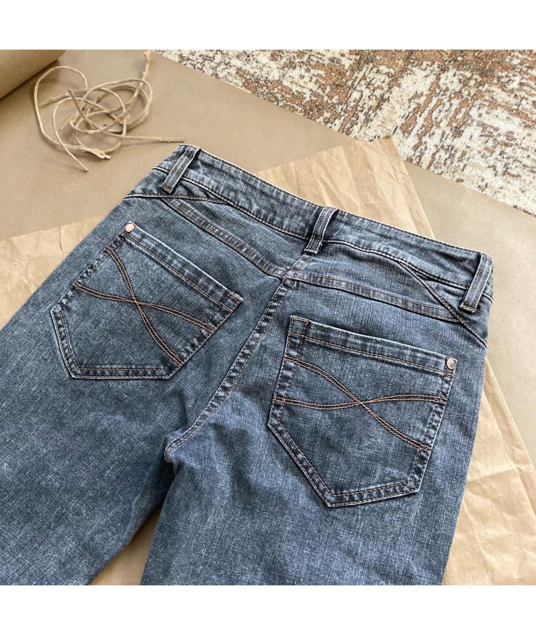 BRUNELLO CUCINELLI Антрацитовые хлопковые джинсы слим, фото 8