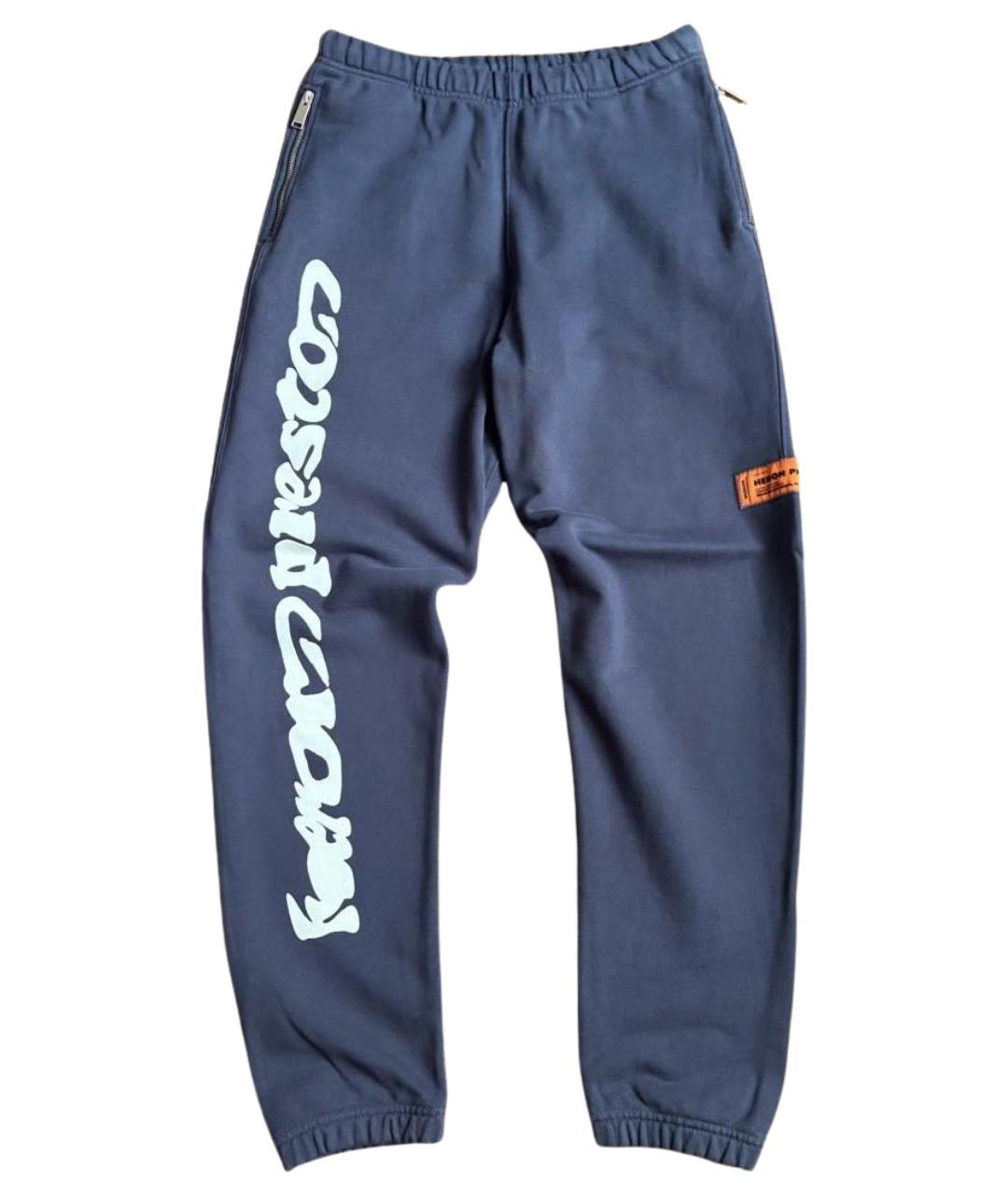 HERON PRESTON Темно-синие хлопковые повседневные брюки, фото 1