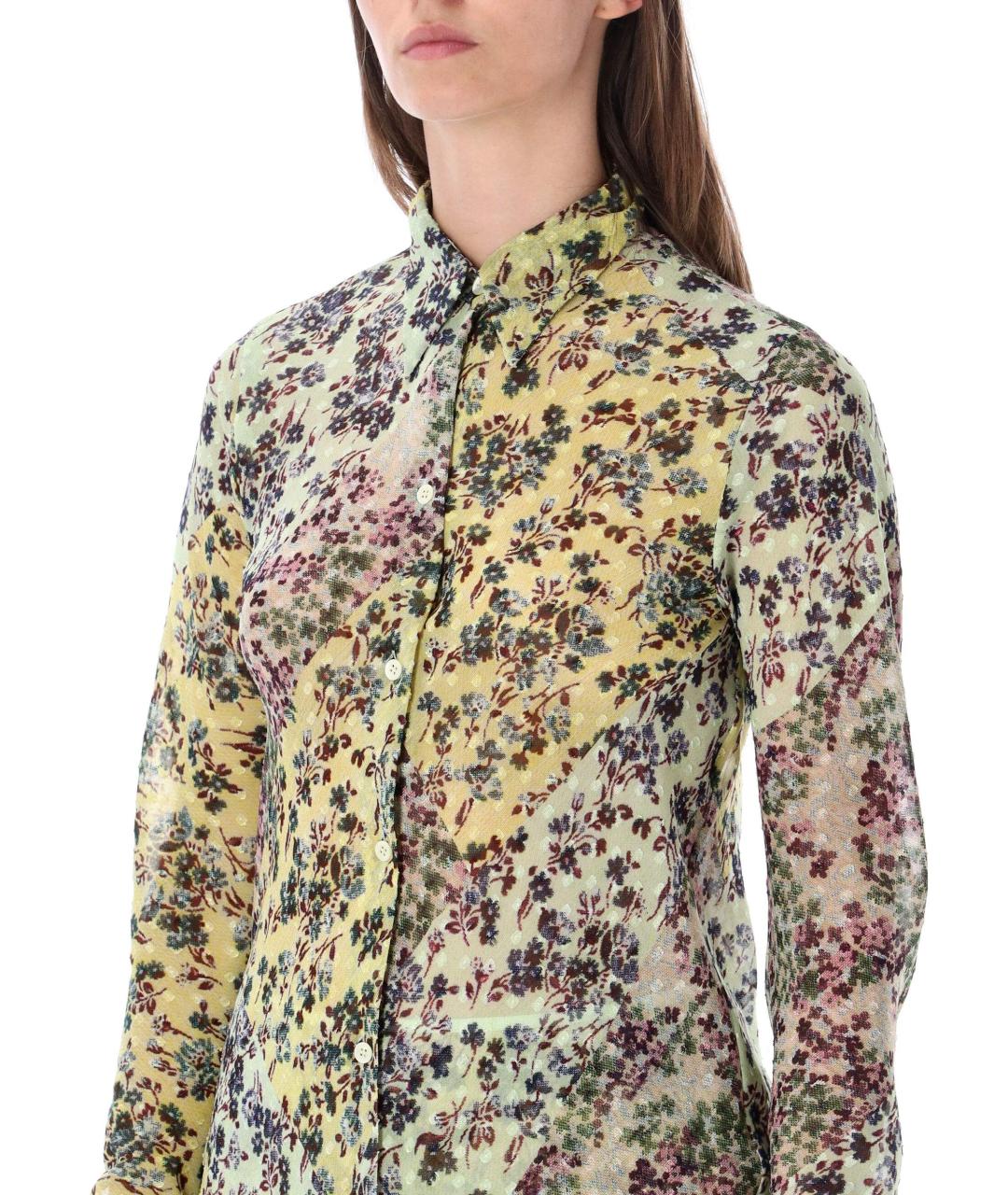 DRIES VAN NOTEN Мульти полиэстеровая рубашка, фото 4