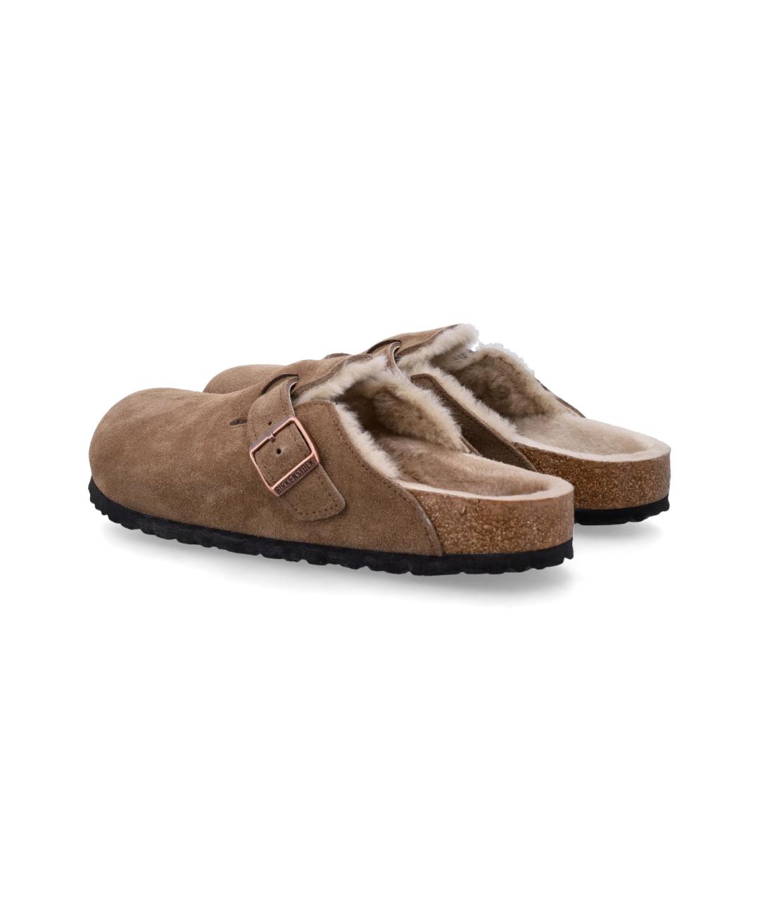 BIRKENSTOCK Коричневые замшевые сабо, фото 3