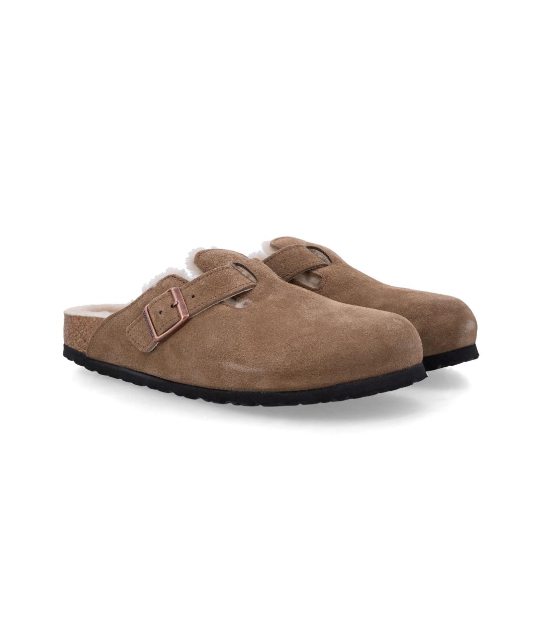 BIRKENSTOCK Коричневые замшевые сабо, фото 2