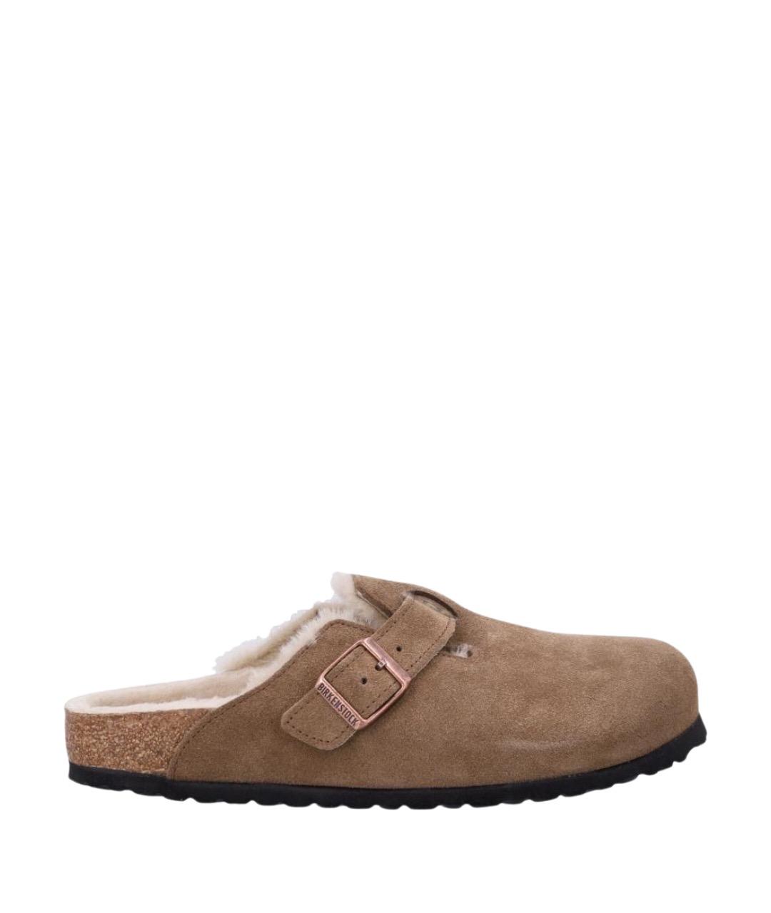 BIRKENSTOCK Коричневые замшевые сабо, фото 1