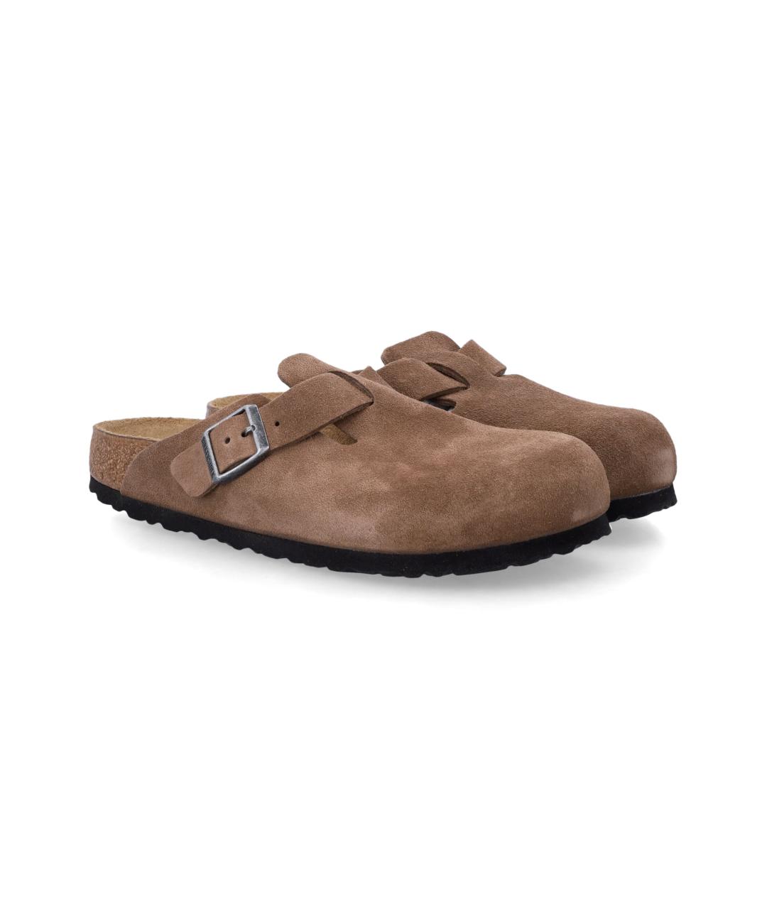 BIRKENSTOCK Коричневые замшевые сабо, фото 2