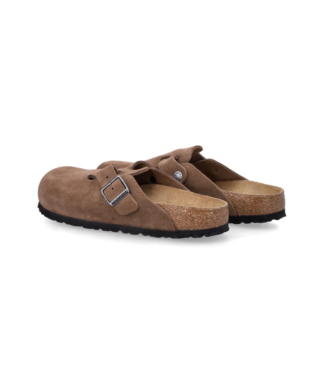 BIRKENSTOCK Коричневые замшевые сабо, фото 3