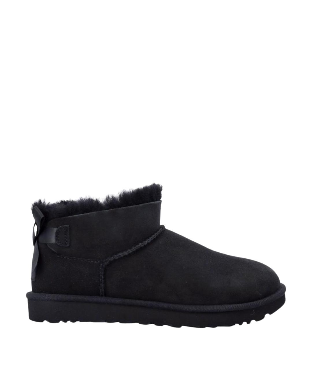 UGG Черные нубуковые ботинки, фото 1