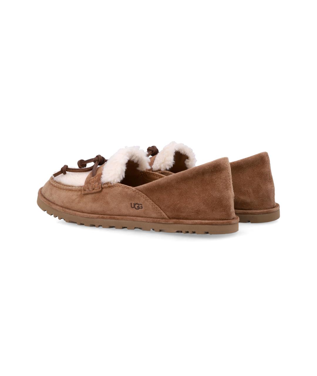 UGG Бежевые замшевые лоферы, фото 3