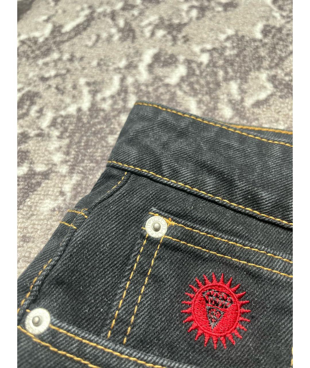 BILLIONAIRE BOYS CLUB Черные хлопковые прямые джинсы, фото 5