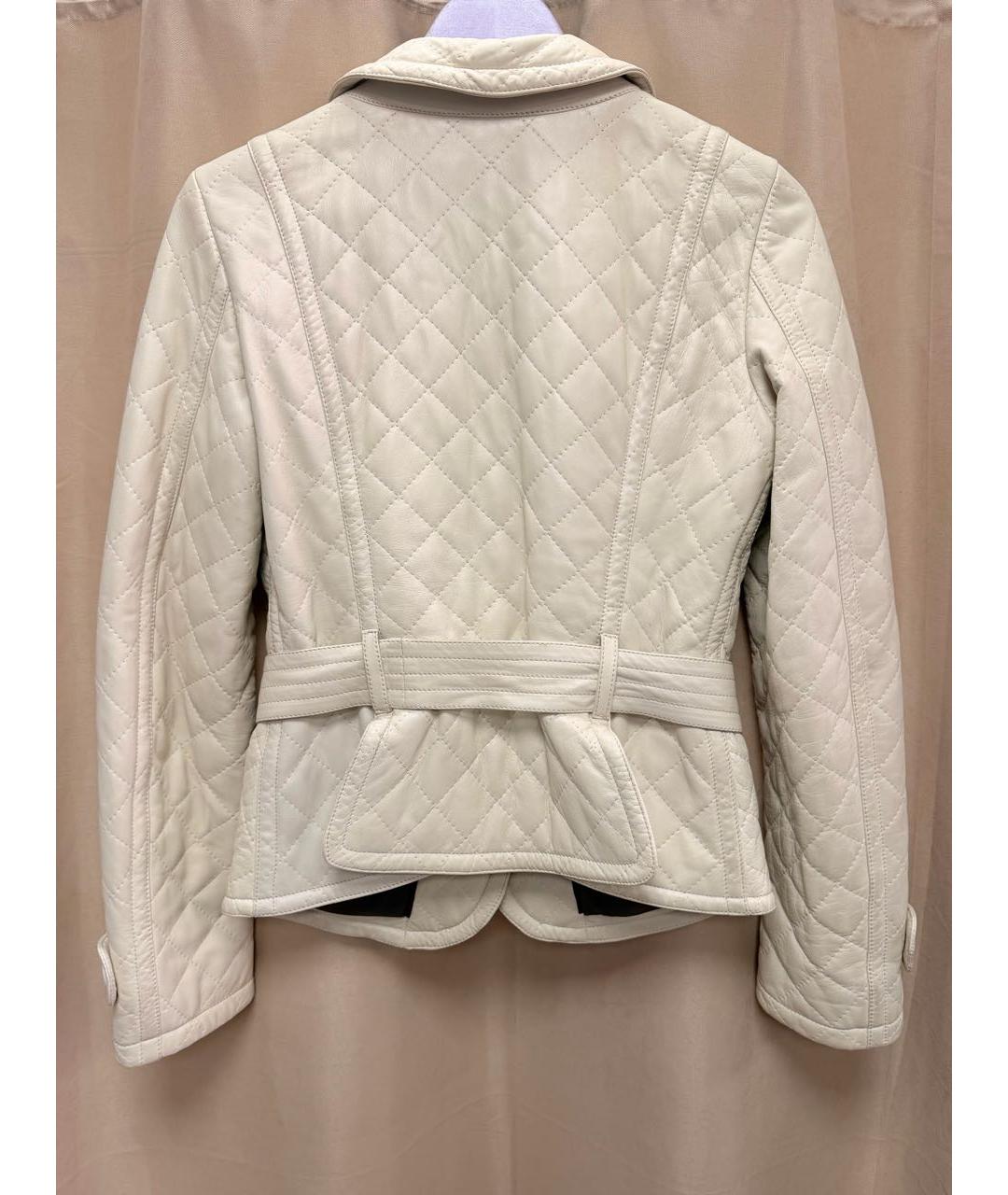 BURBERRY Бежевая кожаная куртка, фото 3