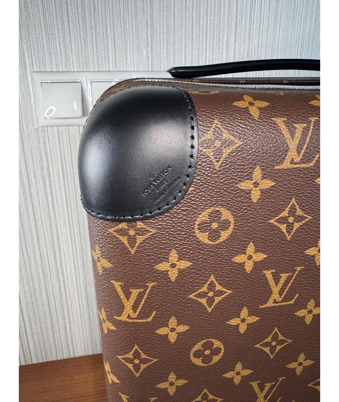 LOUIS VUITTON Коричневый чемодан из канвы, фото 6