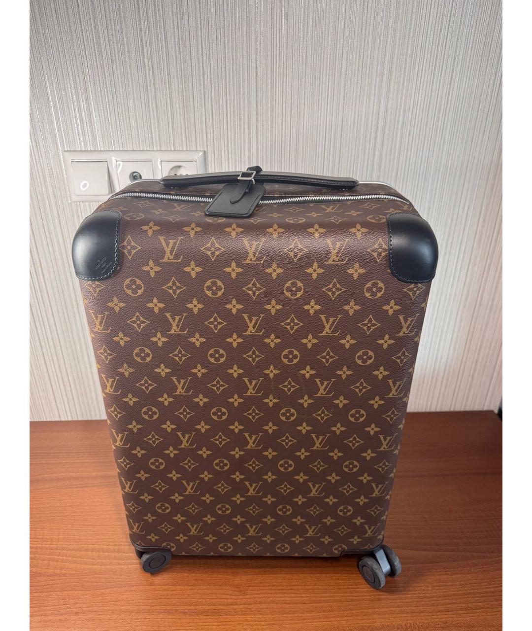 LOUIS VUITTON Коричневый чемодан из канвы, фото 3