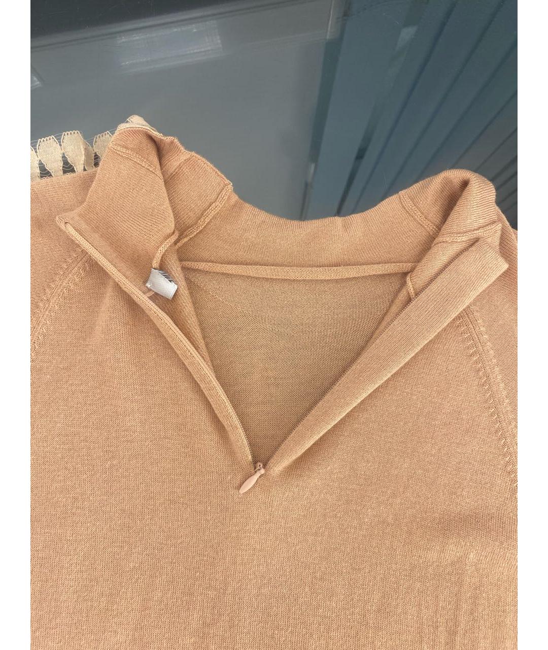 MAX MARA Бежевый шерстяной джемпер / свитер, фото 3